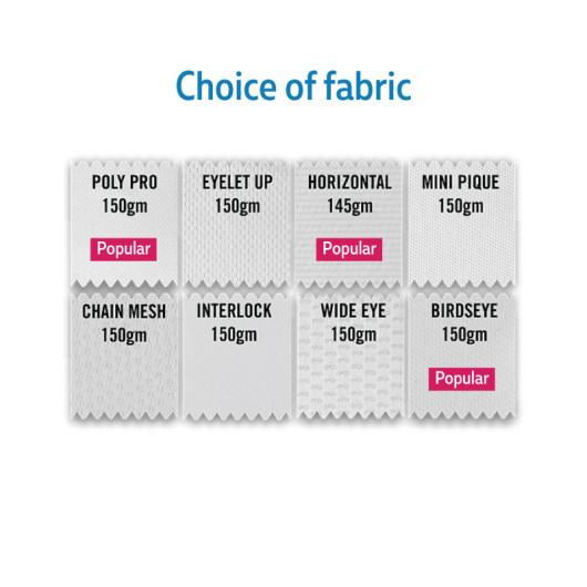 Sublimated Singlets Choice of Fabrics